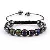 Woven Black Gallstone Bracelet 8mm Black Gallstone Temperature-sensitive Color-changing Beads Beaded Bracelet Black Gallstone Color-changing Beads