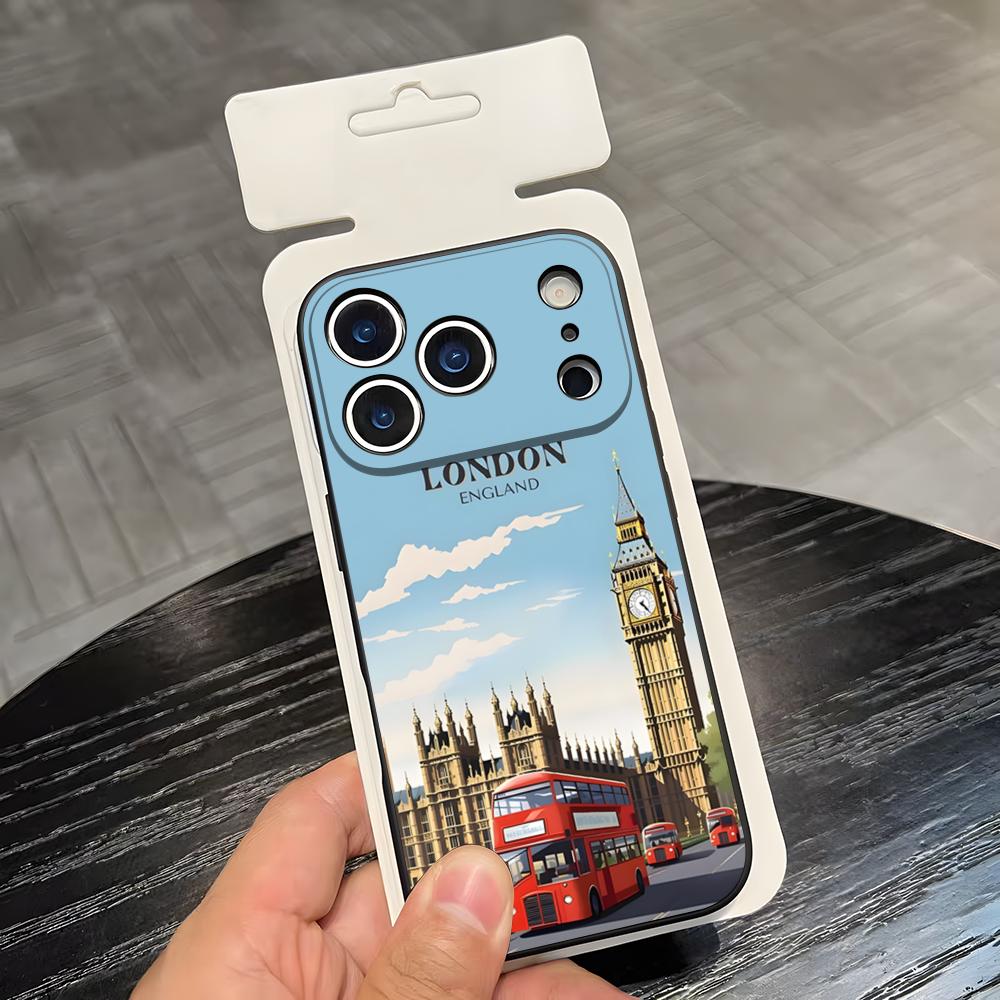 

London Big Ben Phone Case For IPhone 17 Air 16 E Pro Max 15 14 13 Mini 12 Pro 11 Max Plus Black Soft Shell iPhone17 Air