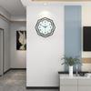 Large World Map Wall Clock, Metal Minimalist Modern Clock, Round Silent Non-Ticking Battery Operated Wall Clocks for Living Room/Home
