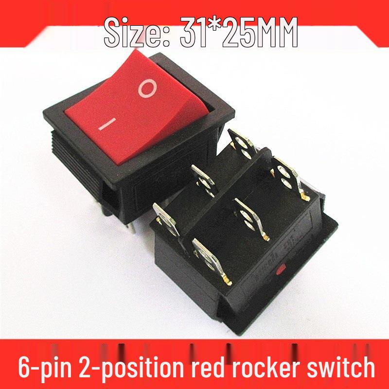 KCD4 Rocker Switch 25x31mm 2/3-Position, 4/6-Pin, 16A 250V Power Button