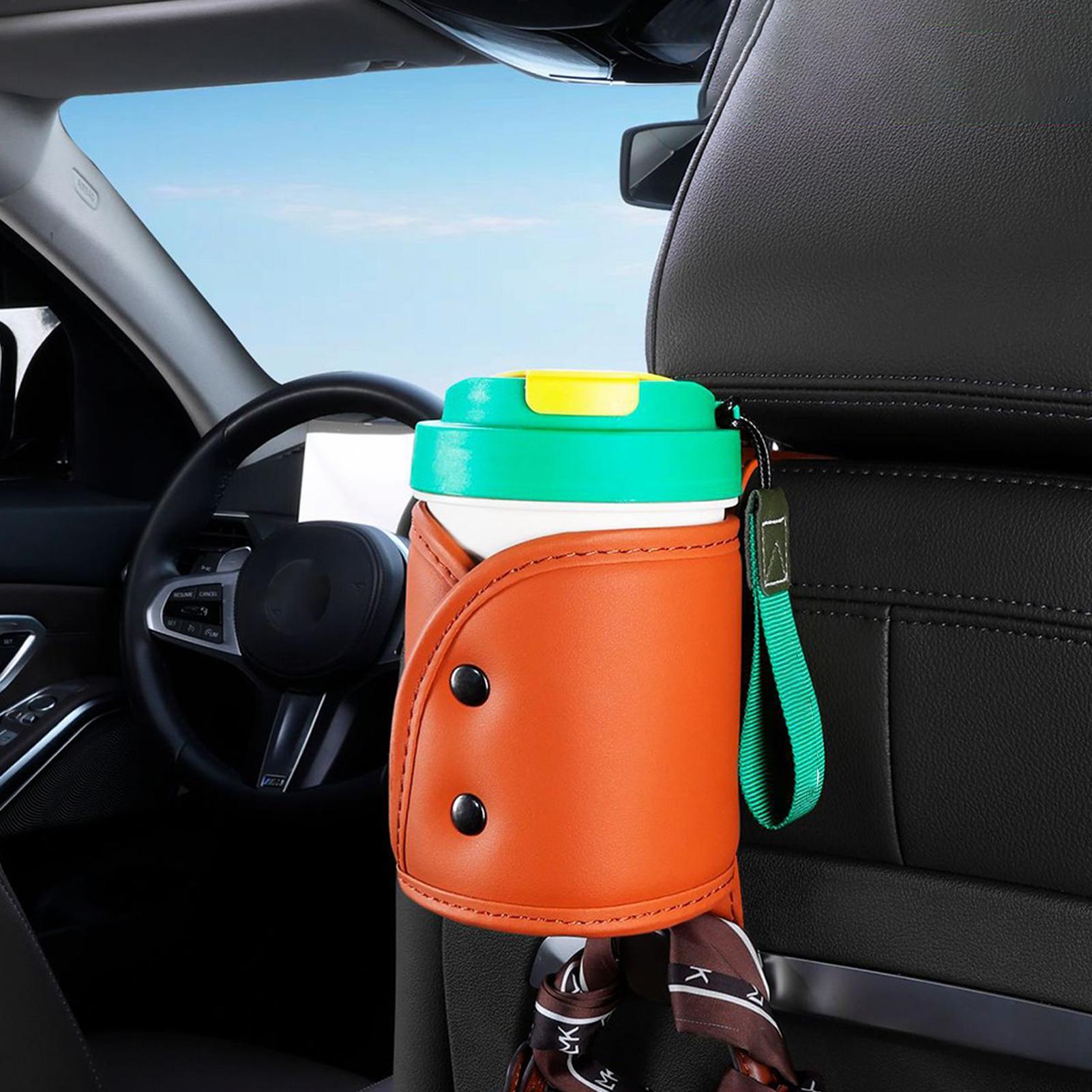 

Backseat Cup Holder For Car Headrest Cup Holder Water Bottle Expander Hook Storage Box Heavy Duty For Road Trips Family чорний