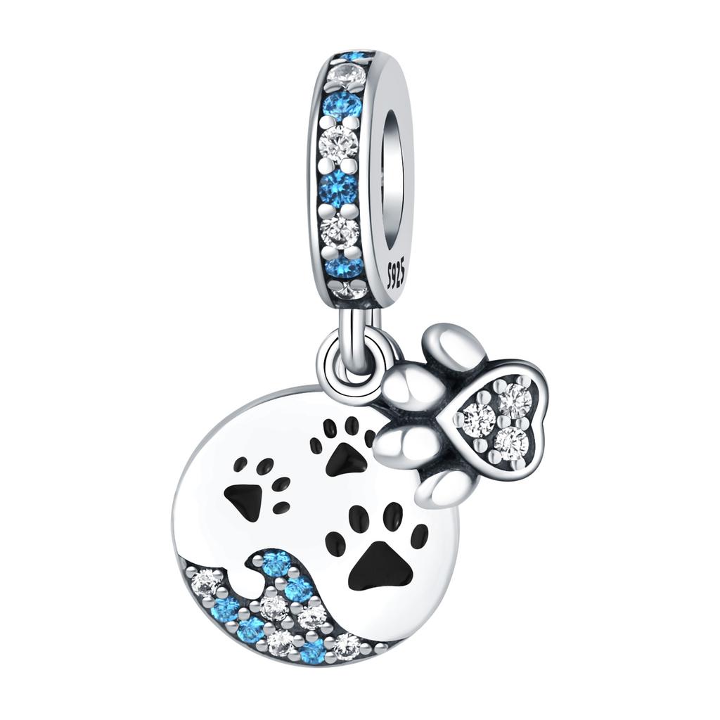 Copper Cat Dog Paw Prints Series Pendant Charms Beads Fit Original Wear Braceletsdiy Jewelry Accessory