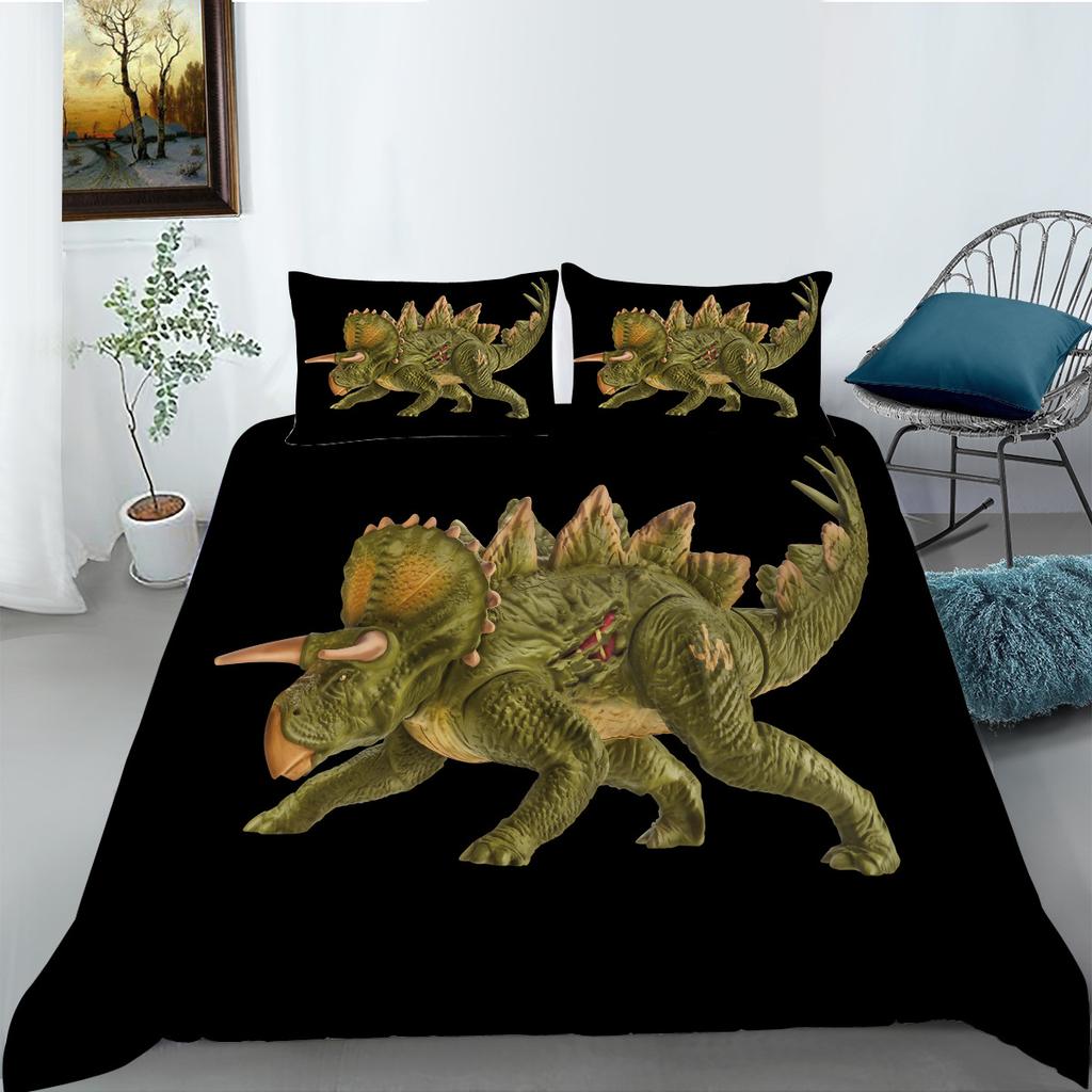 Digital Printing Bedding Two Or Three-Piece Set, Dinosaur Series Polyester Fabric