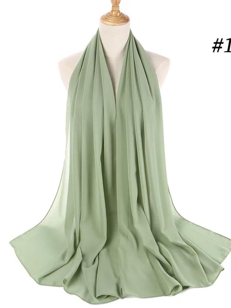 70*180cm bubble chiffon muslim headscarf for women solid color hijab scarf shawls and wraps hijab femme musulman kopftuch