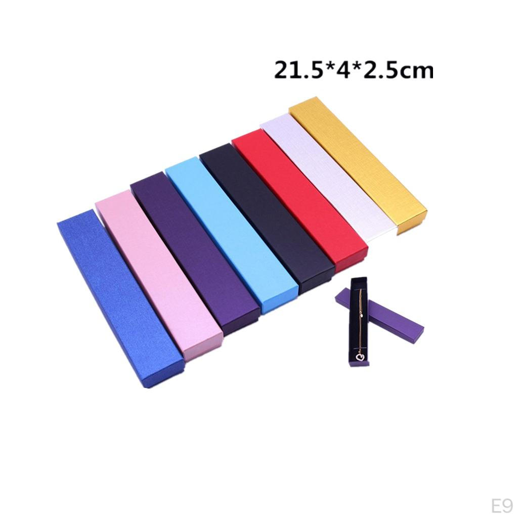 12 Pcs Carton Jewelry Rectangular Storage Box Case Anniversary Women'