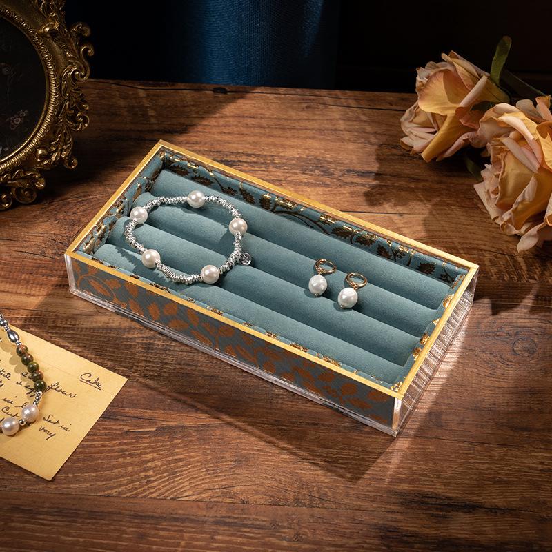 Vintage Schmuck Ringe Präsentationshalter Ständer Tablett Ring Organizer Armband Halskette Präsentation Aufbewahrungstablett für Schublade