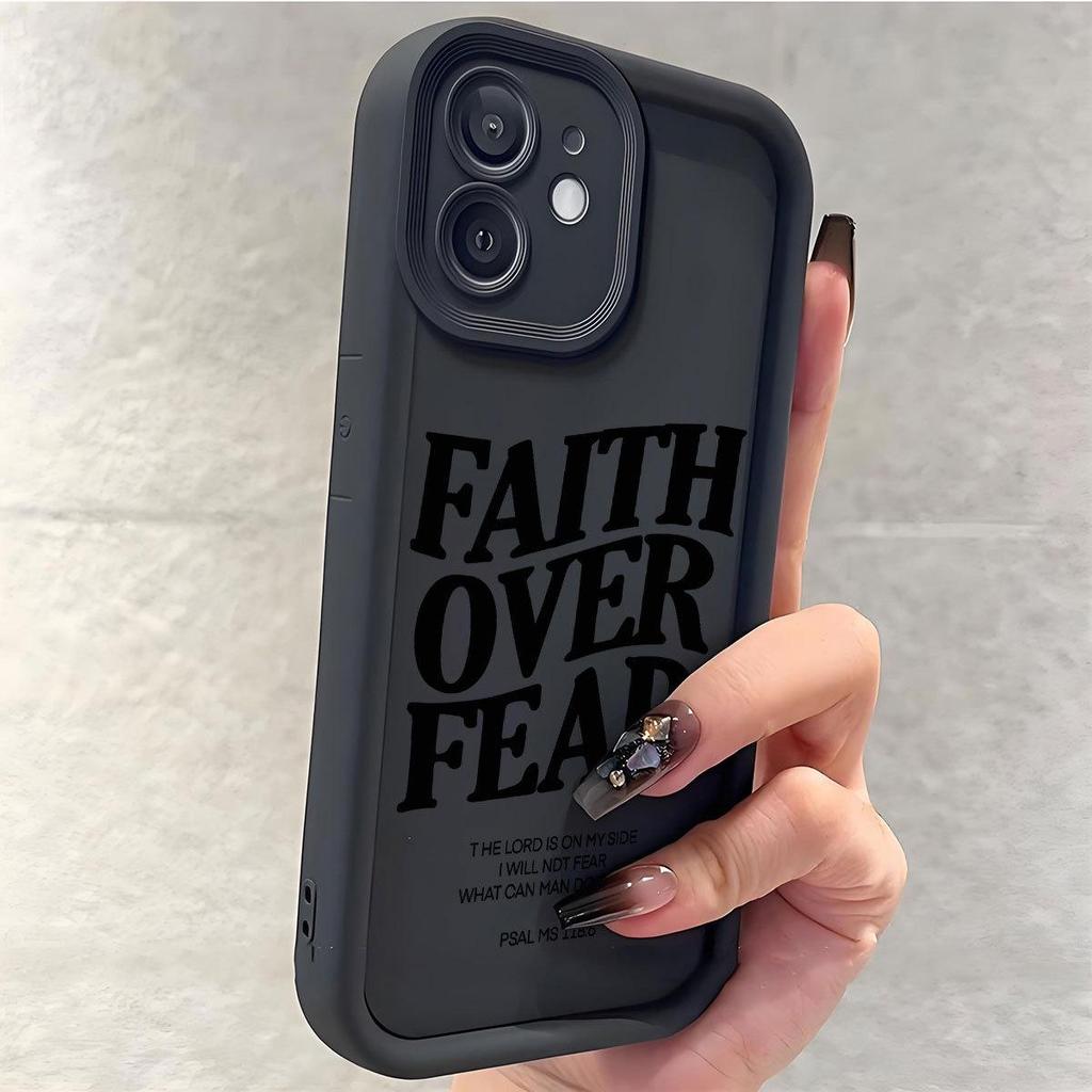 Black Groove Letter Pattern Phone Case for iPhone 14/15/16/17 Pro Max