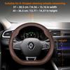 ZKMD1 Suitable for Renault Ultra-Thin Breathable Leather Steering Wheel Cover Suitable for Megane 3 2 4 Clio4 5 Captur Trafic