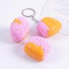 PVC Sushi Onigiri Keychain: Japanese Cuisine Nori-Wrapped Rice Bag Charm