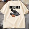 Bricked Funny Cat Knocked Out Tshirt Cat Meme T Shirt Silly Cats Tshirt Summer Unisexs ShortSleeved Cotton Casual TShirt