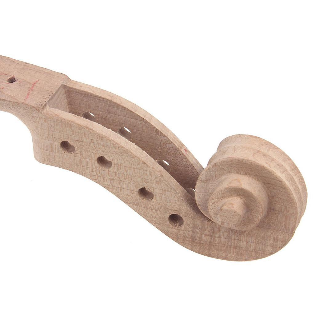 Handcrafted Maple Wood Violin Neck with Fingerboard for 44 Full Size Violin DIY Parts