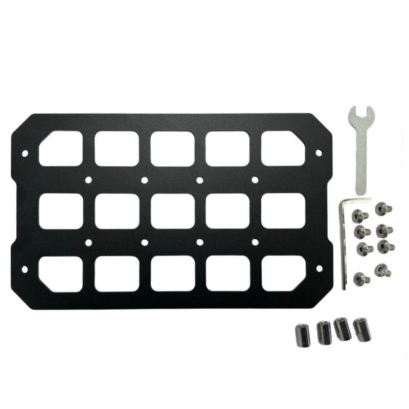 Large-Capacity Tactical Motorcycle Rear Box with Molle-Compatible Mounting Panel