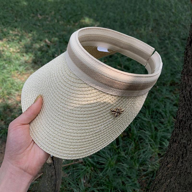 

Стильная универсальная шляпа, плетеная из соломы, милая и красочная, удобная, солнцезащитная шляпа бежевый