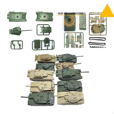 10 Item Tank Model Construction Set 1:144 Scale for Creative Projects