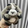 Adorable Chubby Dog Keychain with Real Rabbit Fur - Plush Toy & Backpack Ornament