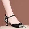 Sandali Baotou scavati tacco medio tacco sottile estivi con inserti cinturino a una fascia scarpe da donna