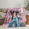 Sinaer E-Emilia Mernes Mp3 Throw Soft Flannel Throw Summer Blanket Lightweight Cozy Nap Blanket for Sofa Bed Travel