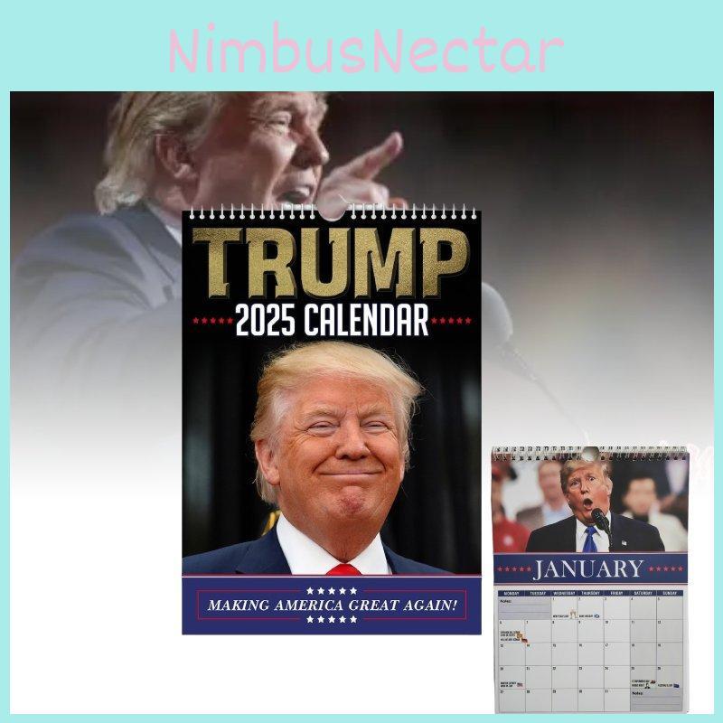 Donald Trump 2025 Calendar Desktop Living Room Bedroom Decoration Wall Pendant