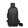 Li Shen Men's Password Motorcycle Chest Crossbody Bag