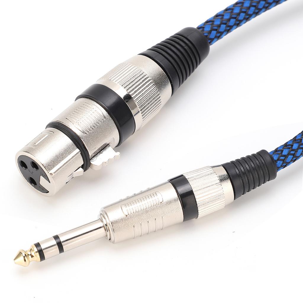 Cabo de Áudio XLR Linha Balanceada Cobre Livre de Oxigênio Trançado em Nylon para Mixer Microfone Condensador(10m 32,8 pés )