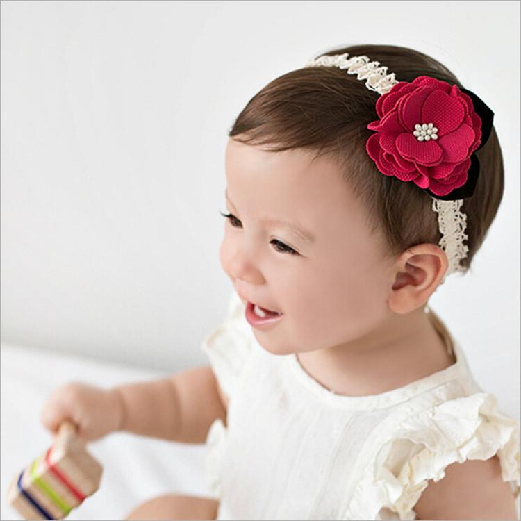 Kawaii Flower Headband Rabbit Ears Turban Headband Baby Girls Kids Hair Bows Head Bands Accessories for Children Headdress