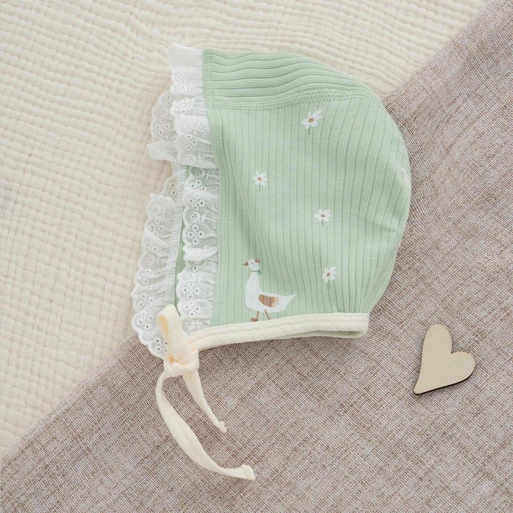 Spring Autumn Baby Lace Sun Hat for Toddlers - Pure Cotton, Unisex, Boneless Design