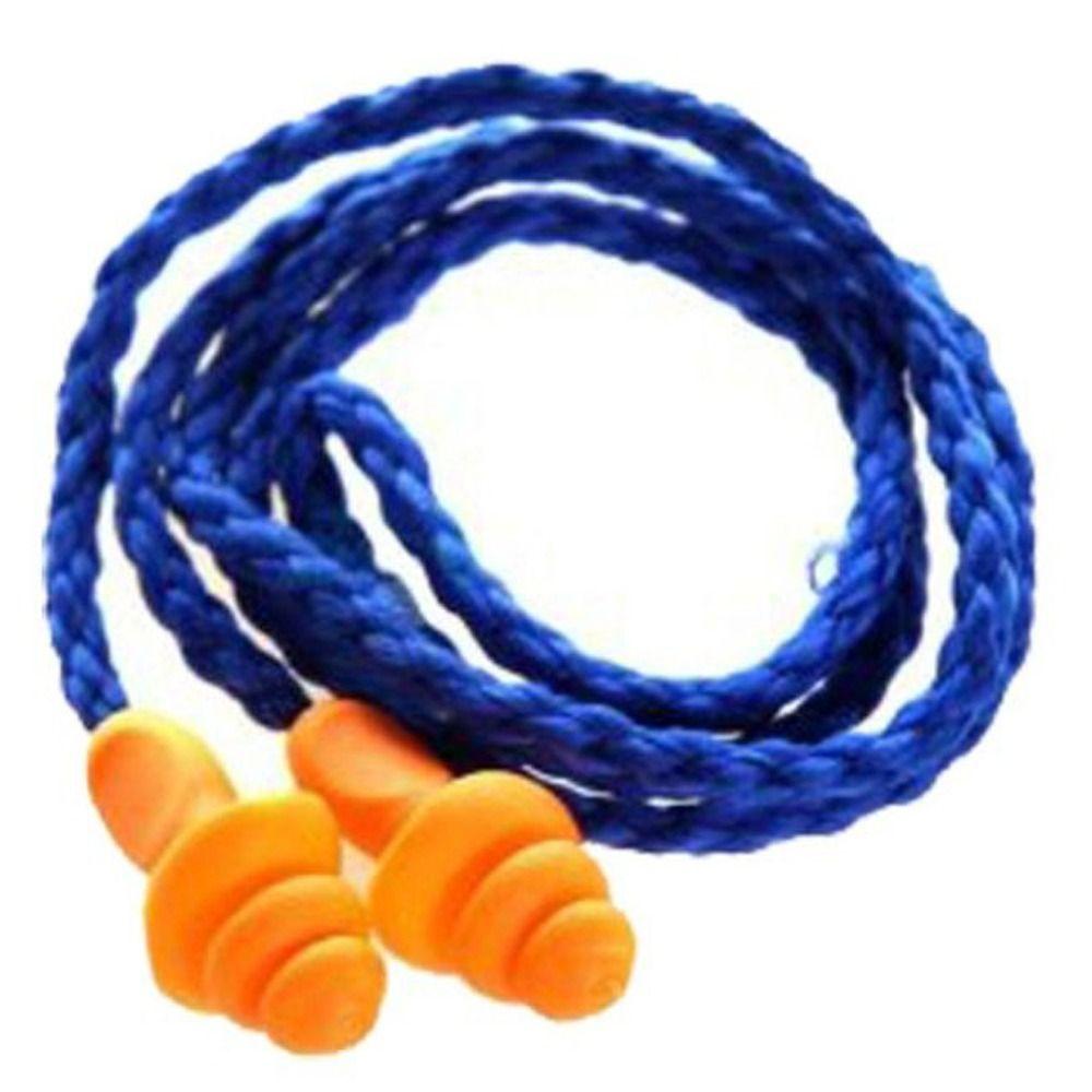 10PCS Tapered Insulation Earplug Corded Ear Plugs Silicone Noise Earplug  for Abatement Noise