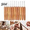 Wooden Handle Hook 6/11Pcs Bamboo Crochet Set, 0.5-3MM/3.5-6MM Knitting Needles, Non-slip Needles Ergonomic Hook, & Supplies Hooks Set