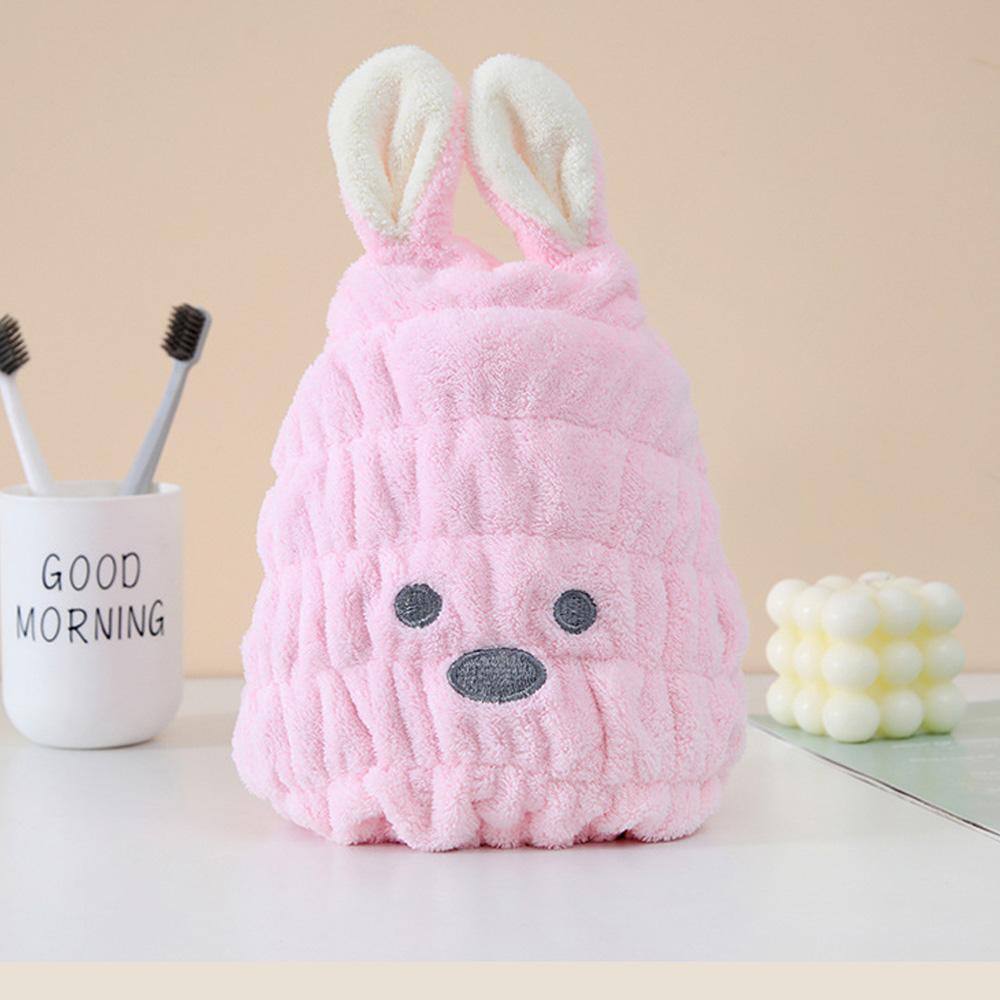 Household Dry Hair Cap Microfiber Thick Coral Fleece Absorbent Quick-drying Towe Confinement Cap Women's Bag Turban Shower Cap