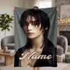 Hyunjin Custom Flannel Blankets Soft Warm Cozy Throws for Home Decor Holiday Gifts