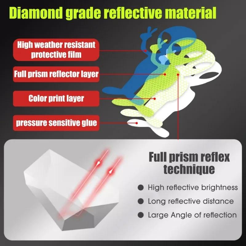 High Reflective Alien Peace Stickers Personalized Car Stickers Auto Body Rear Window Stickers Decoration Anti Scratch Decals