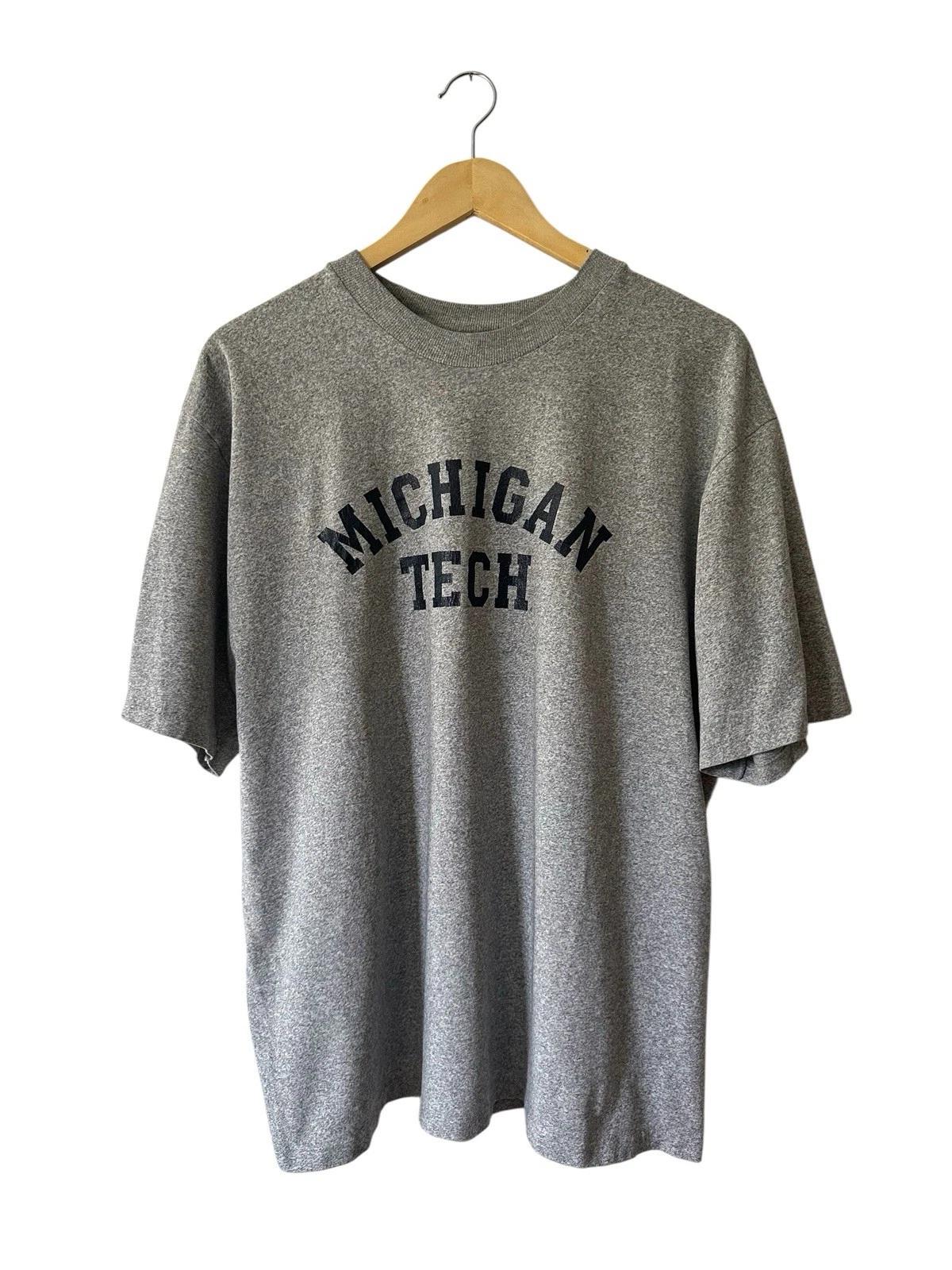 

Vintage Michigan Tech T Shirt Men’s XL Cotton Exchange Gray USA Single Stitch 2XL