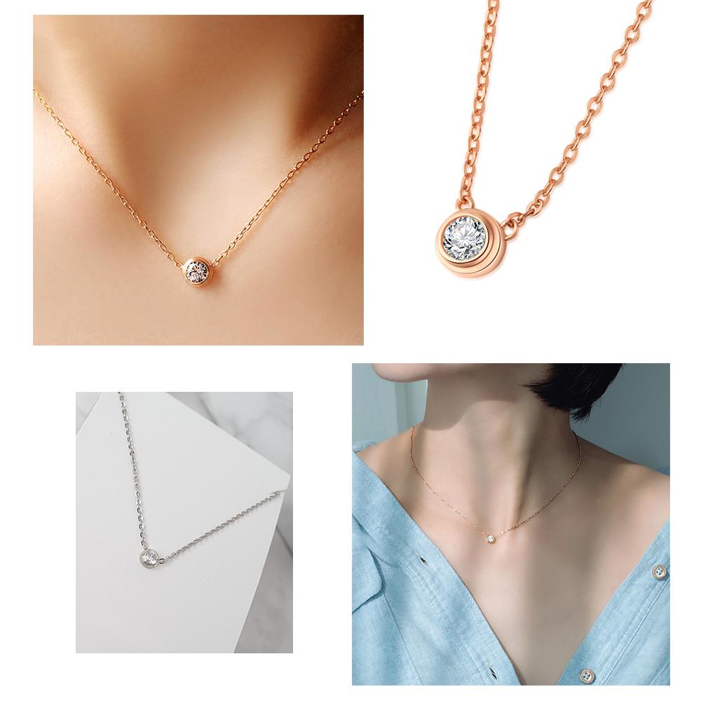 Fashion Crown Pendant Necklace for Women Retro Vintage Classic Rose Gold Cubic Zirconia Chain On Neck Trendy Jewelry N390