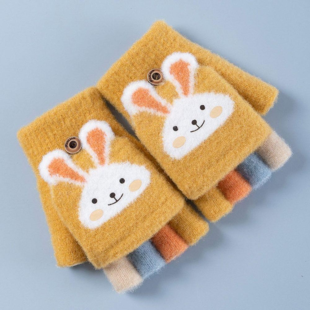 Winter Children Soft Cute Knitted Mittens Kids Gloves Thick Warm
