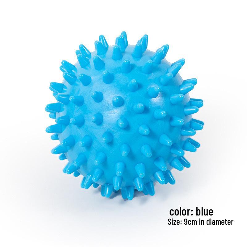 

Трансграничный ПВХ массажный мяч с шипами для йоги, фитнеса, фасции, подошвы и расслабления мышц 6.8 cm небесно-голубой