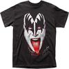 T-shirt Noir en Coton à Manches Courtes Gene Simmons