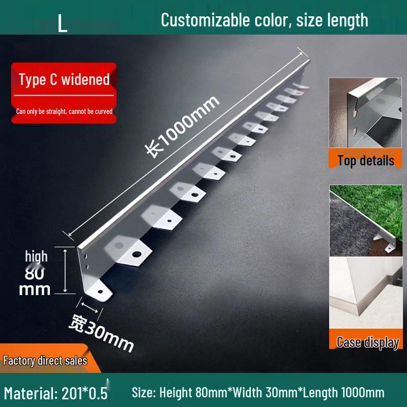 Arc-Shaped Stainless Steel Lawn Edging Strip for Garden and Flower Bed
