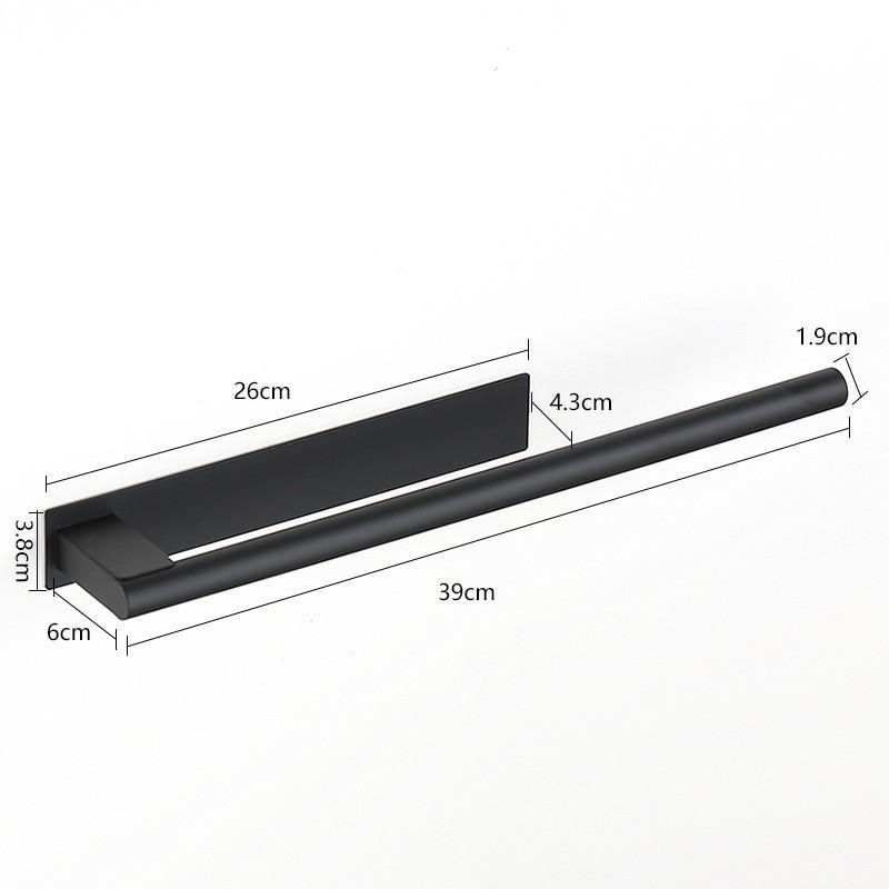 Bathroom Towel Racks No Drill Double Adhesive Towel Bar Stainless Steel Matte Black Towel Holder for Bathroom Kitchen