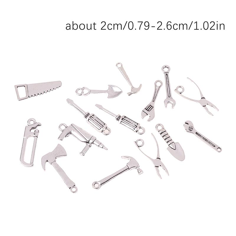 15pcs/set Dollhouse Miniature Repair Kits Accessories Miniature Hammer Wrench Scissors Doll House Furniture Scene Decoration