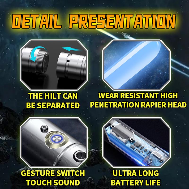Popular Cross-Border Metal Lightsaber Toy - Glowing Stick Sword for Kids' Gifts and Street Stalls.