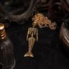 Anniversary Gift for Goth Lovers Skull Mermaid Skeleton Pendant Necklace, Gothic Dark Fantasy Jewelry Exotic Aesthetic Women, Creative Spooky