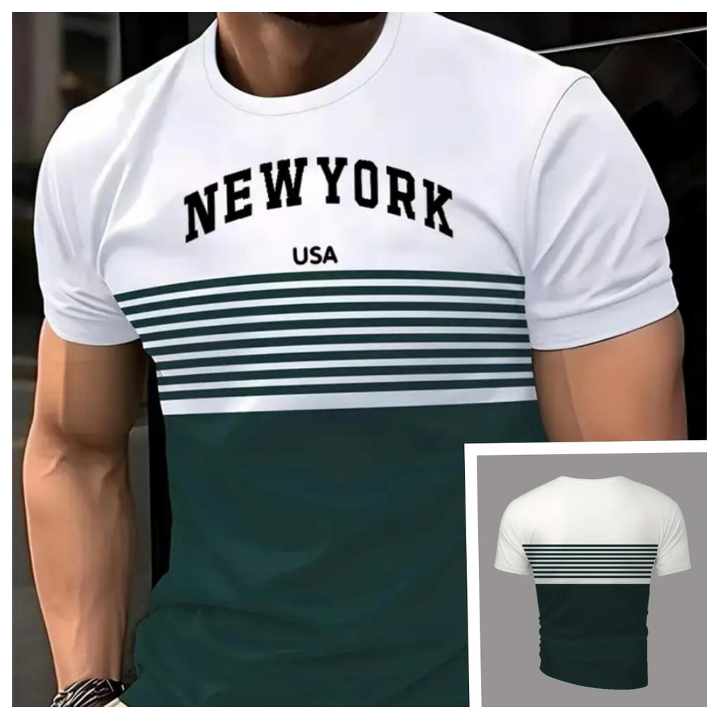 Men Striped T Shirt Tee Shirt Short Sleeve O-Neck TShirt Vintage Casual Large Size T-Shirts Men’s