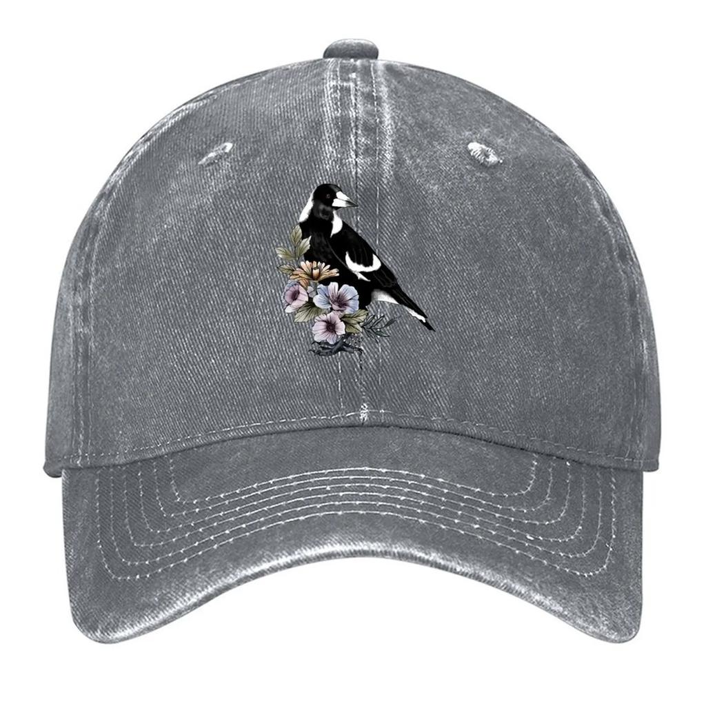 Magpie Australian Wild Bird Black and White Baseball Cap Fashionable Anime Hat Western Hat Visor For Women 2025 Men's