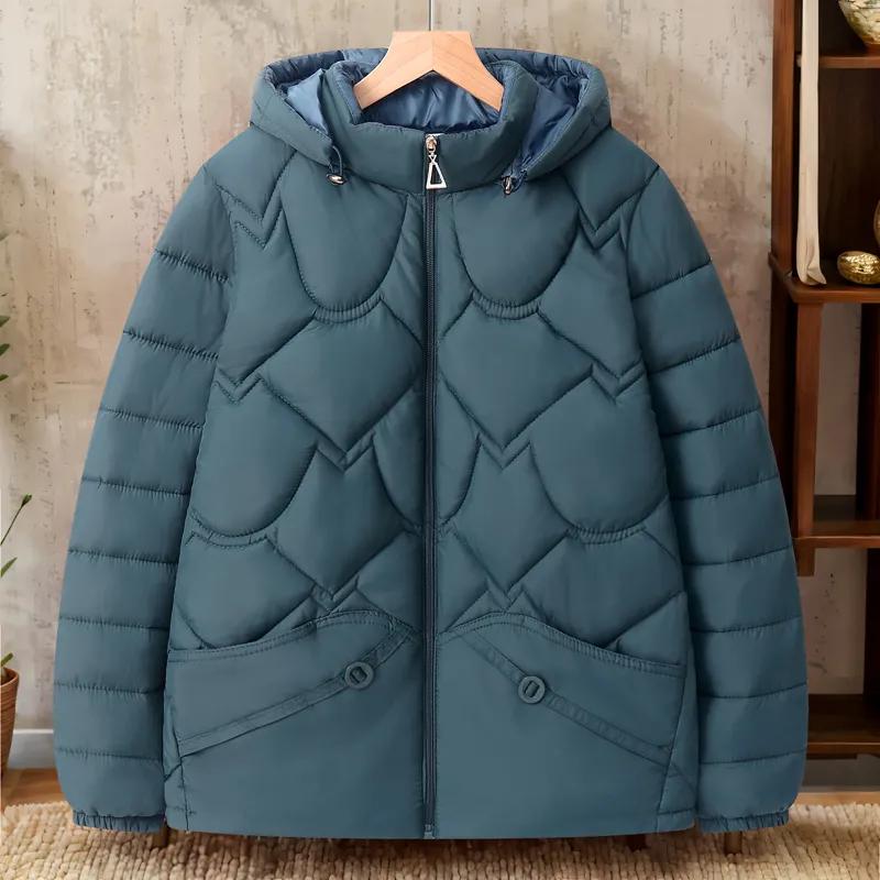 Mom Short Padded Coat Petite Middle Aged Women Autumn Winter Jacket Polyester Warm Cotton Clothing