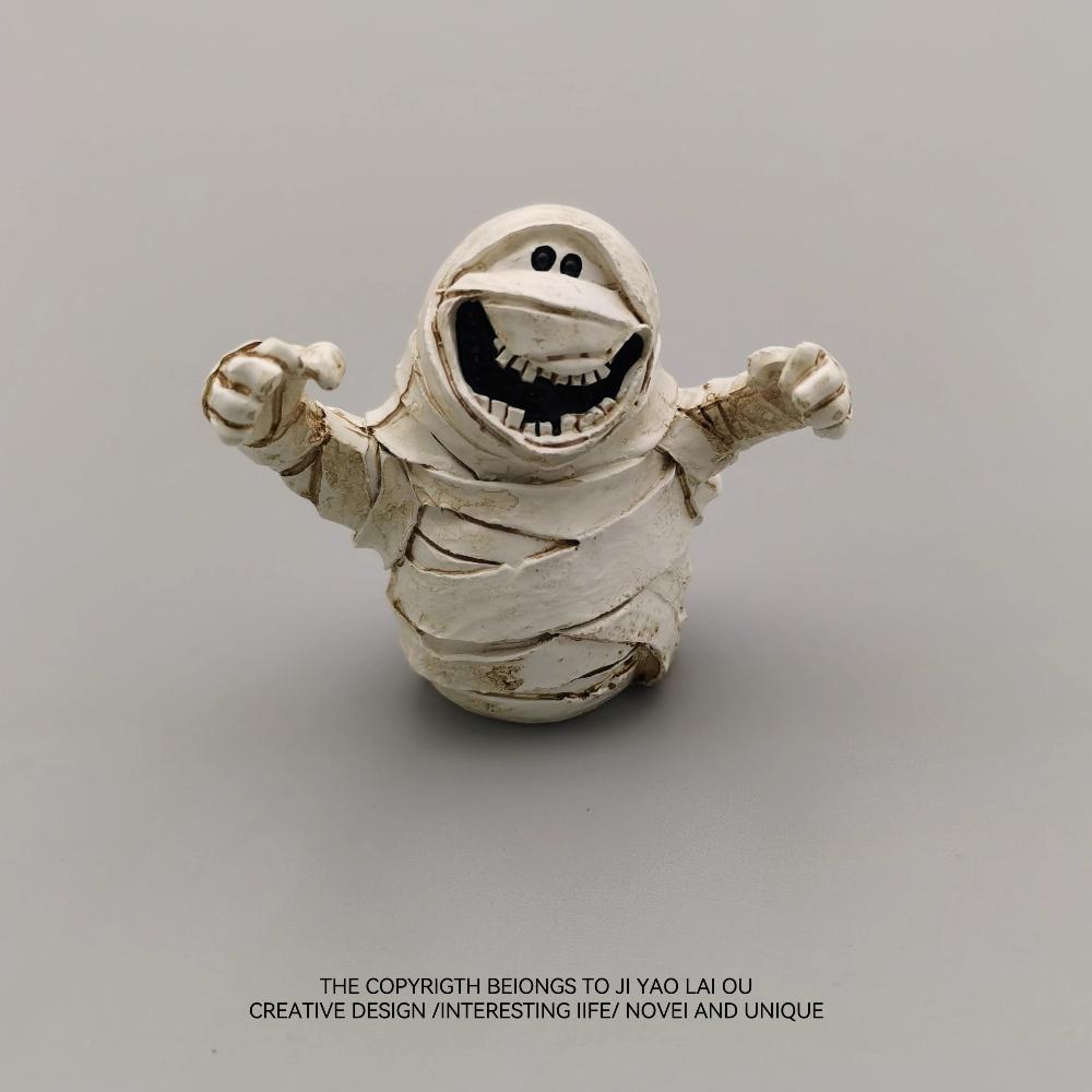 Bored Set Up A Happy Mummy Tabletop Interesting Funny Decorations Halloween Props Strange Small Gifts