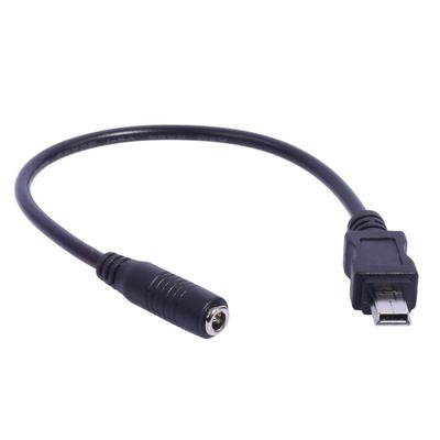 Mini USB Charging Cable for Tablets, Phones, Cameras  3.5x1.35mm Female To Mini USB Male 20cm Length