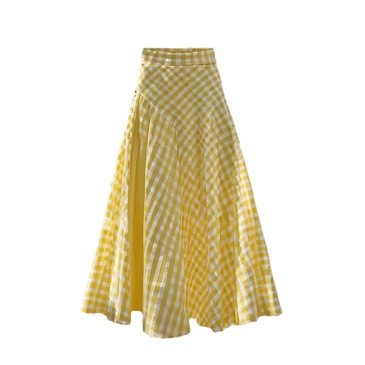 

Летняя талия модная сетчатая юбка женская трендовая стильная горячая распродажа XL жёлтый