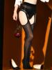 Sexy Crotchless Hollow Out Pantyhose High Elastic Oil Shiny Shaping Wear Sheer Tights Nightclub Maid Dance Wear Stocking