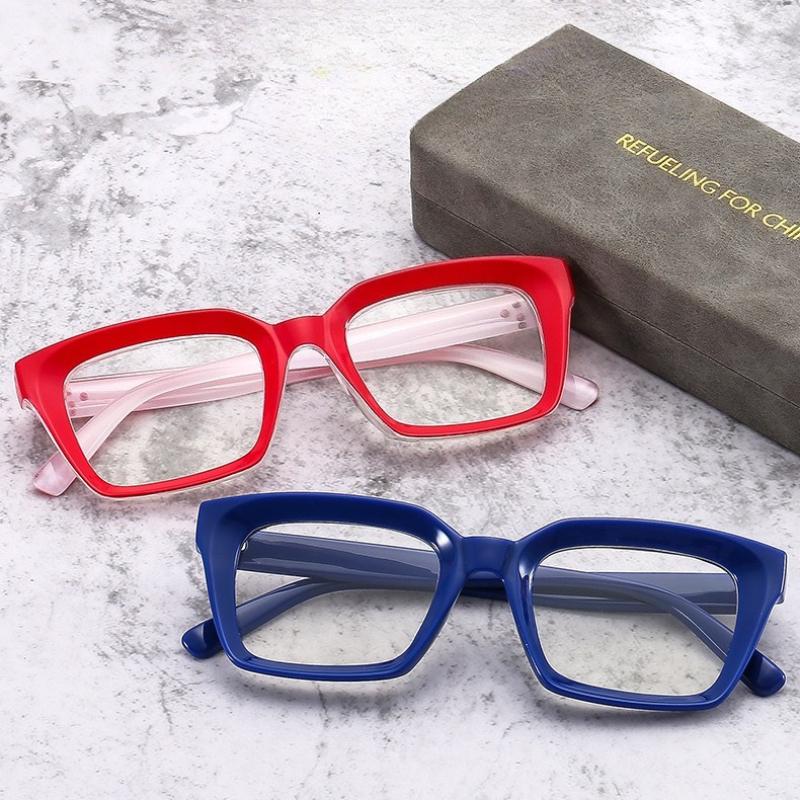 Luxury Oversized Reading Glasses Men Women Pc Square Presbyopia Eyewear Unisex Fashion Anti-Blue Light Large Frame Eyeglasses