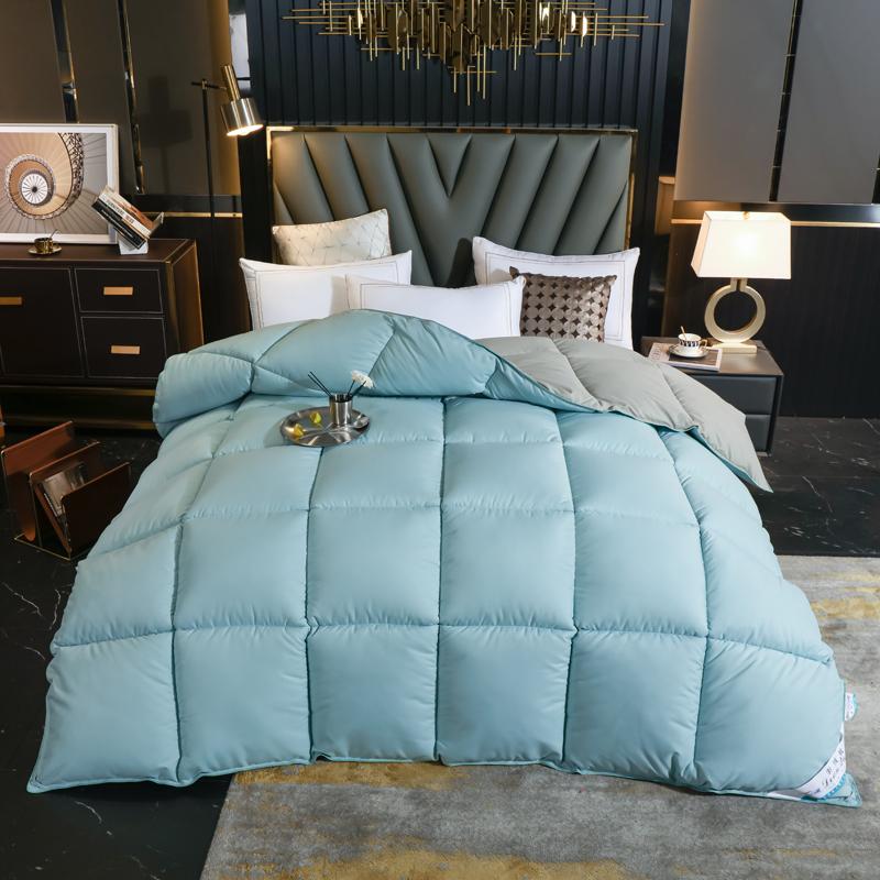 

High-grade down velvet quilt spring autumn quilt winter comforter four seasons blanket thickened warm single double quilt core 150x200cm 1.5kg